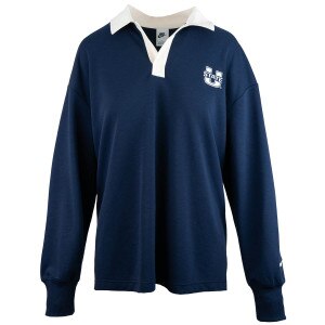 Women's nike u-state overzied rugby navy polo